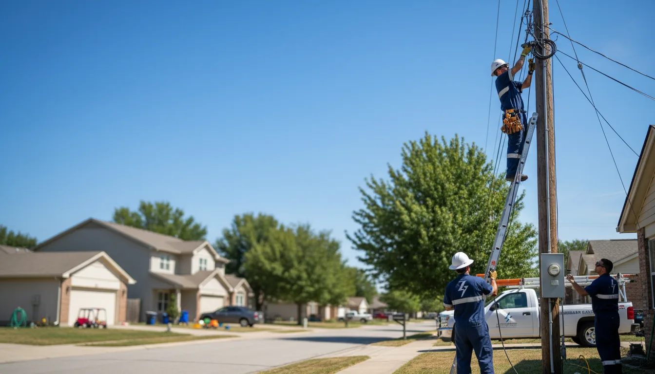 Residential electrician providing installation services in Luebbering, MO